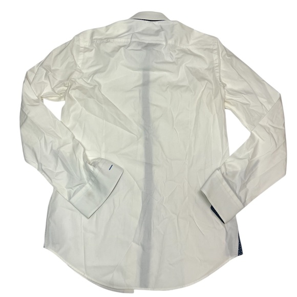 Hugo Boss White Dress Shirt with Navy Contrast - Picture 7 of 10